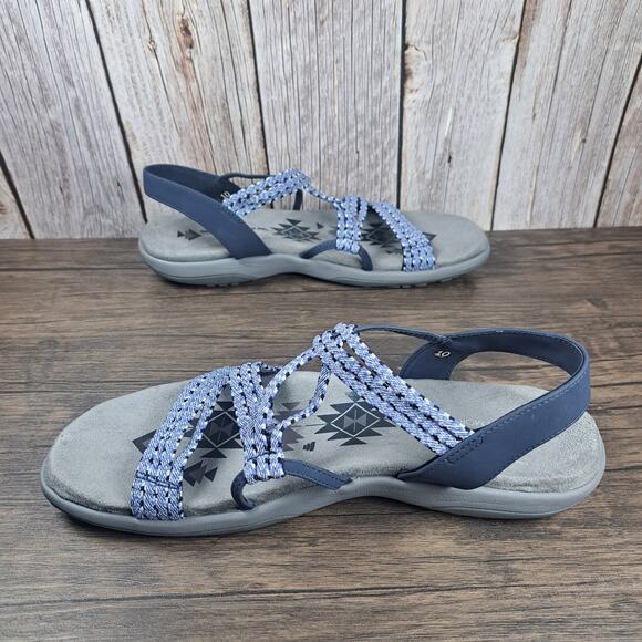 Skechers Reggae Irie Mon Blue Strappy Slingback Sandals Women's Size 10 (GUC) - Picture 5 of 8